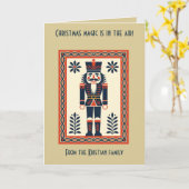 Nordic Christmas Minimal Style Nutcracker Toy Sold Karte (Gelbe Blume)