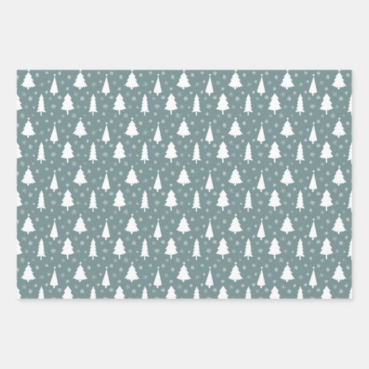Nordic Christmas Muster Wrapping Paper Sheet Geschenkpapier Set (Vorderseite 3)