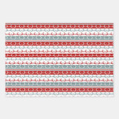 Nordic Christmas Muster Wrapping Paper Sheet Geschenkpapier Set (Vorderseite)