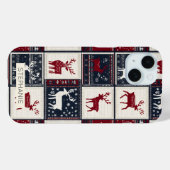 Nordic Christmas Patchwork | Rentier Case-Mate iPhone Hülle (Rückseite (Horizontal))