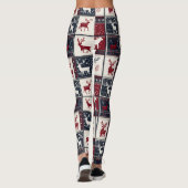 Nordic Christmas Patchwork | Rentier Leggings (Rückseite)