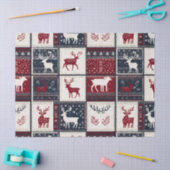 Nordic Christmas Patchwork | Rentier Seidenpapier (Basteln)