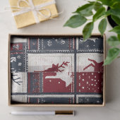 Nordic Christmas Patchwork | Rentier Seidenpapier (Geschenk)