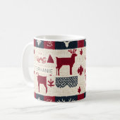 Nordic Christmas Patchwork | Rentiere (2) Kaffeetasse (Vorderseite Links)