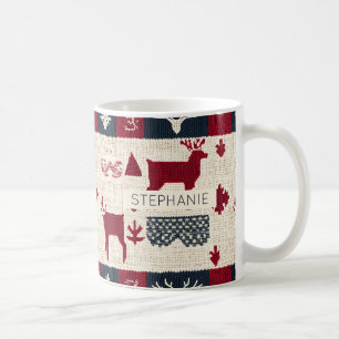 Nordic Christmas Patchwork Rentiere (2) Kaffeetasse