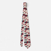 Nordic Christmas Patchwork | Rentiere (2) Krawatte (Rückseite)