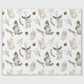 Nordic Christmas Pattern Wrapping Paper Geschenkpapier (Flach)