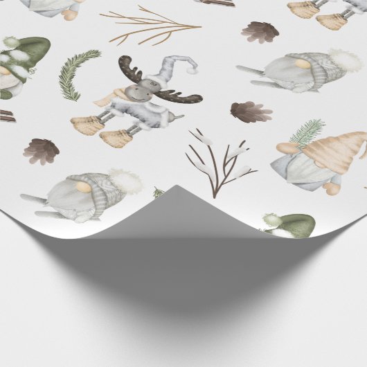 Nordic Christmas Pattern Wrapping Paper Geschenkpapier (Ecke)