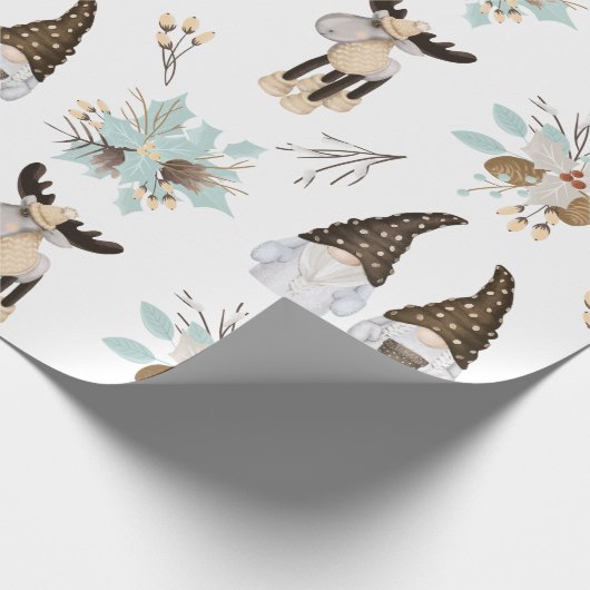 Nordic Christmas Pattern Wrapping Paper Geschenkpapier (Ecke)