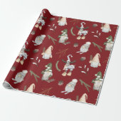 Nordic Christmas Pattern Wrapping Paper Geschenkpapier (Ungerollt)