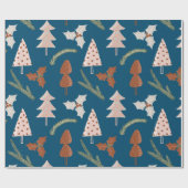 Nordic Christmas Pattern Wrapping Paper Geschenkpapier (Flach)