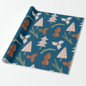 Nordic Christmas Pattern Wrapping Paper Geschenkpapier (Ungerollt)