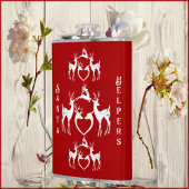 Nordic Christmas Reindeers White Santa Helpers Red Flachmann