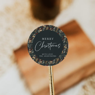 Nordic Christmas Sticker Holiday Label Scandi Deh