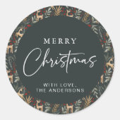 Nordic Christmas Sticker Holiday Label Scandi Deh (Vorderseite)
