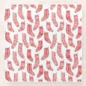 Nordic Christmas Strumpf Pattern Glasuntersetzer (Vorderseite)