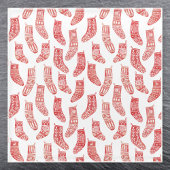 Nordic Christmas Strumpf Pattern Glasuntersetzer