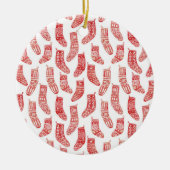 Nordic Christmas Strumpf Pattern Keramik Ornament (Vorne)