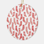Nordic Christmas Strumpf Pattern Keramik Ornament (Links)