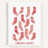 Nordic Christmas Strumpfs Custom Rezept Notebook Notizblock (Vorderseite)