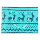 Nordic Christmas Sweater Muster Große Geschenktüte (Rückseite)