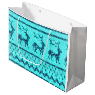 Nordic Christmas Sweater Muster Große Geschenktüte