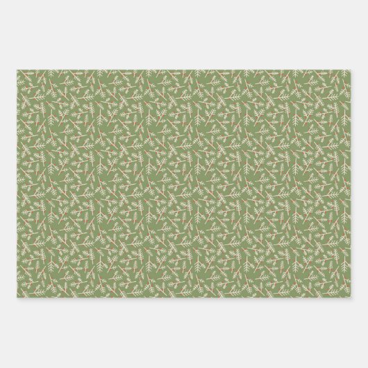 Nordic Christmas Wrapping Paper Sheets Geschenkpapier Set (Vorderseite 2)