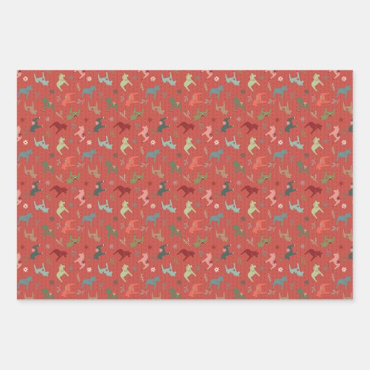 Nordic Christmas Wrapping Paper Sheets Geschenkpapier Set (Vorderseite)