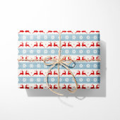 Nordic Chrstimas Rentier and Stars - Fair Isle Geschenkpapier