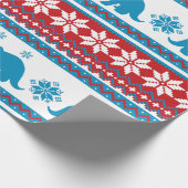 Nordic Fair Isle Triceratops Dinosaurier Sweater Geschenkpapier (Ecke)