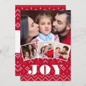 Nordic Fairisle Joy Foto Collage Weihnachten (Vorne/Hinten)