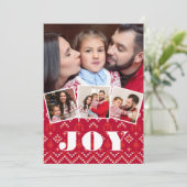 Nordic Fairisle Joy Foto Collage Weihnachten (Stehend Vorderseite)