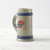 Nordic Flag Inside Me, Skandinavien in Klaw Mar Bierglas (Vorderseite Links)