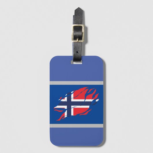 Nordic Flag Inside Me, Skandinavien in Klaw Mar Gepäckanhänger (Vorderseite Vertikal)