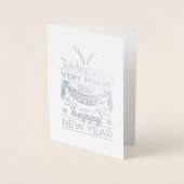 Nordic Foil Frohe Weihnachtskarte Neues Jahr Folienkarte (Vorderseite)