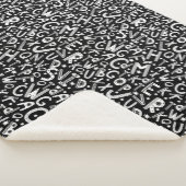 Nordic Folk Art Alpha Jumbles Sherpa Blanket Sherpadecke (3/4)