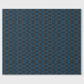 Nordic Folk Art Fish Geschenkpapier (Flach)