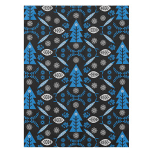 Nordic Folk Art Fish Tischdecke