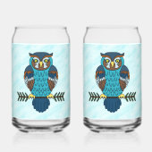 Nordic Folk Art Owl Dosenglas (Vorderseite)