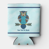 Nordic Folk Art Owl Dosenkühler (Vorderseite)