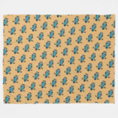 Nordic Folk Art Owl Fleecedecke (Vorderseite (Horizontal))