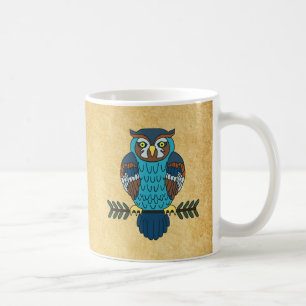 Nordic Folk Art Owl Kaffeetasse