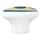 Nordic Folk Art Owl Keramikknauf (Seitenansicht)