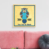 Nordic Folk Art Owl Leinwanddruck (Insitu (Wohnzimmer))