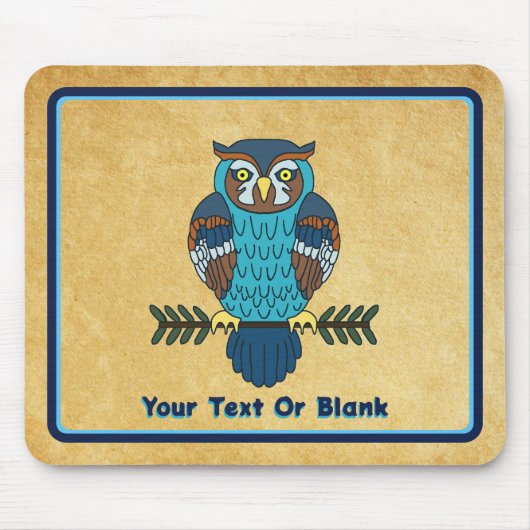 Nordic Folk Art Owl Mousepad (Vorne)