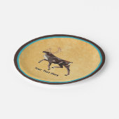 Nordic Folk Art Owl Pappteller (Schrägansicht)