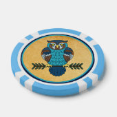 Nordic Folk Art Owl Pokerchips (Einzeln)