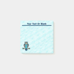 Nordic Folk Art Owl Post-it Klebezettel