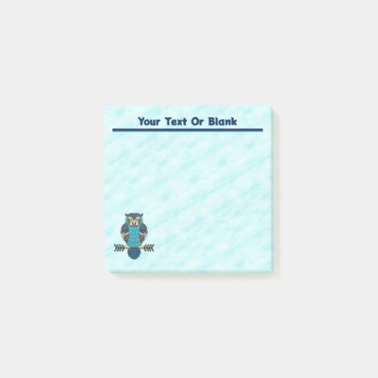 Nordic Folk Art Owl Post-it Klebezettel (Vorderseite)