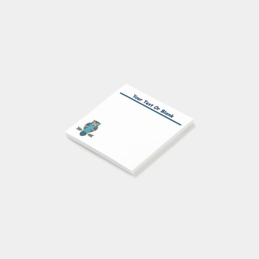 Nordic Folk Art Owl Post-it Klebezettel (angewinkelt)